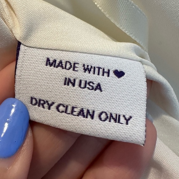 Floravere Silk Cupro Off White Midi Skirt Size 4 NEW Bridal Bachelorette - Picture 9 of 10